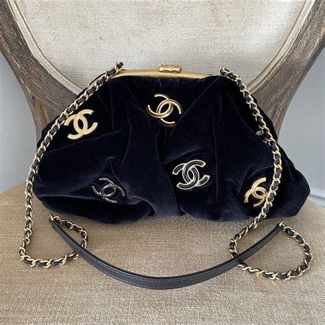 chanel velvet shoulder bag|authentic chanel messenger bag.